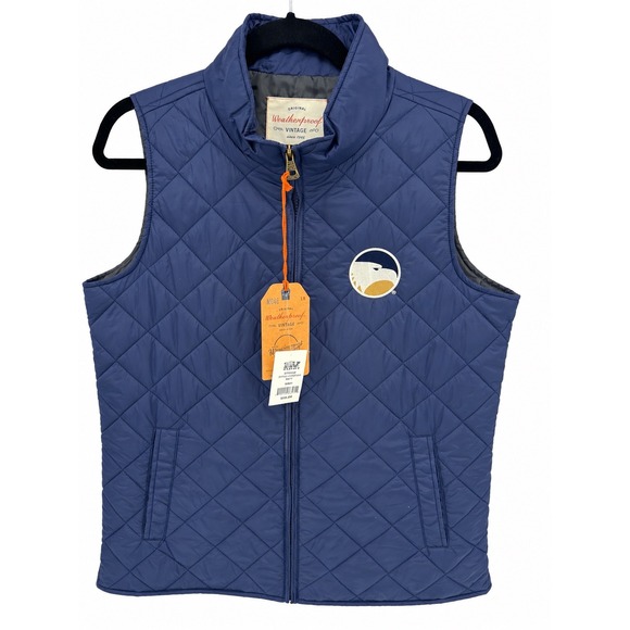 Weatherproof Vintage Jackets & Blazers - Weatherproof Vintage Georgia Southern Eagles Quilted Medium Vest Navy